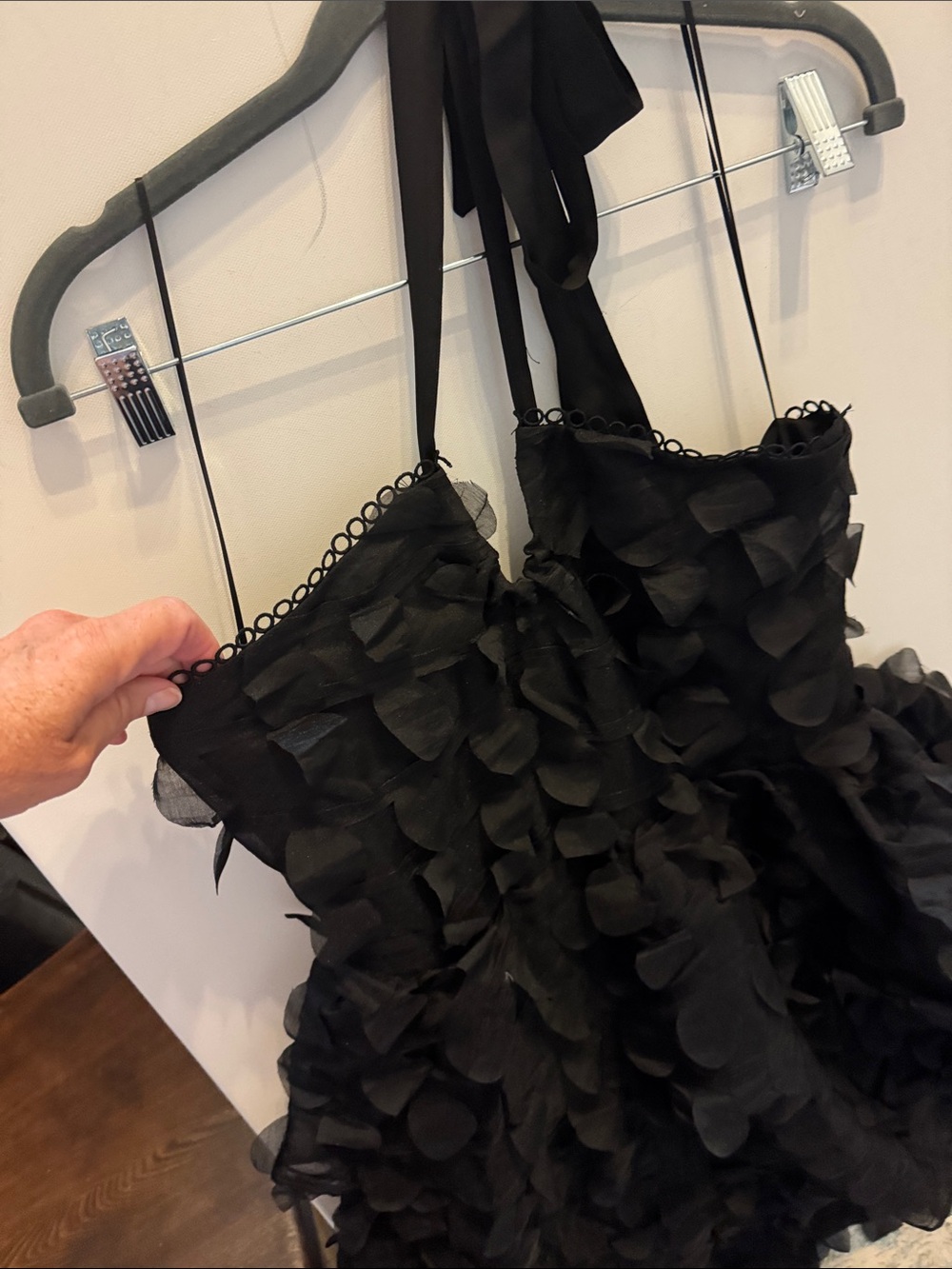 Arose Studio Women’s Black Ruffle 3 Tiered Party Dress - Picture 2 of 7